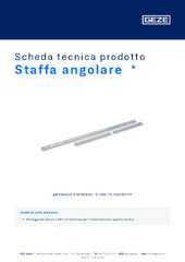 Staffa angolare  * Scheda tecnica prodotto IT
