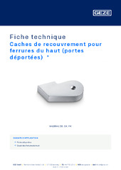 Caches de recouvrement pour ferrures du haut (portes déportées)  * Fiche technique FR