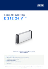 E 212 24 V  * Termék adatlap HU