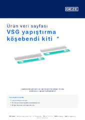 VSG yapıştırma köşebendi kiti  * Ürün veri sayfası TR