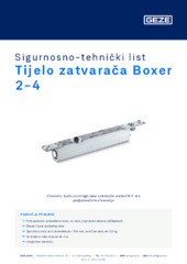 Tijelo zatvarača Boxer 2-4 Sigurnosno-tehnički list HR