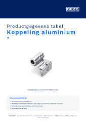 Koppeling aluminium  * Productgegevens tabel NL