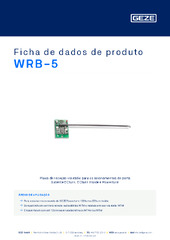 WRB-5 Ficha de dados de produto PT