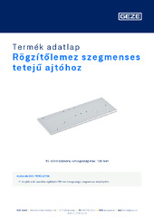 Rögzítőlemez szegmenses tetejű ajtóhoz Termék adatlap HU