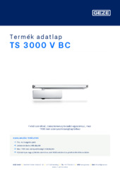 TS 3000 V BC Termék adatlap HU