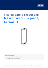 Mâner anti-impact, formă D Fișa cu datele produsului RO