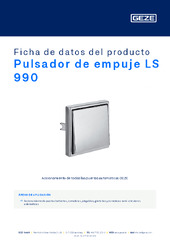 Pulsador de empuje LS 990 Ficha de datos del producto ES