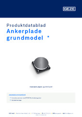 Ankerplade grundmodel  * Produktdatablad DA