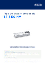 TS 550 NV Fișa cu datele produsului RO
