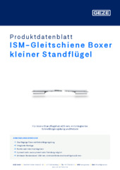 ISM-Gleitschiene Boxer kleiner Standflügel Produktdatenblatt DE