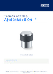 Ajtóütköző 04 Termék adatlap HU