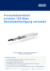 Levolan 120 Glas Deckenbefestigung versenkt Produktdatenblatt DE