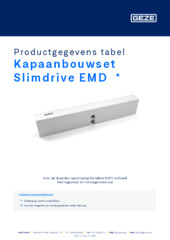 Kapaanbouwset Slimdrive EMD  * Productgegevens tabel NL