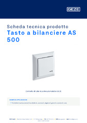 Tasto a bilanciere AS 500 Scheda tecnica prodotto IT