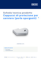 Cappucci di protezione per cerniere (porte sporgenti)  * Scheda tecnica prodotto IT