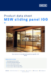 MSW sliding panel IGG  * Product data sheet EN