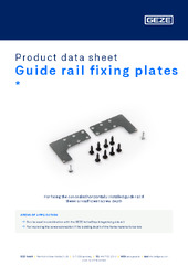 Guide rail fixing plates  * Product data sheet EN