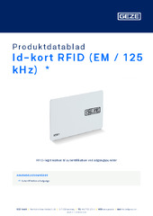Id-kort RFID (EM / 125 kHz)  * Produktdatablad DA