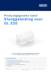 Stanggeleiding voor OL 320 Productgegevens tabel NL