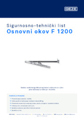 Osnovni okov F 1200 Sigurnosno-tehnički list HR