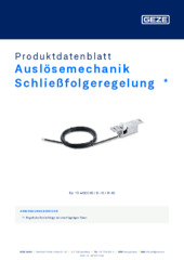 Auslösemechanik Schließfolgeregelung  * Produktdatenblatt DE