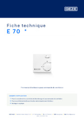 E 70  * Fiche technique FR