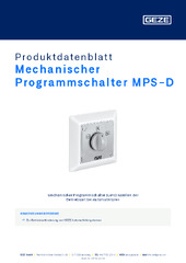 Mechanischer Programmschalter MPS-D Produktdatenblatt DE