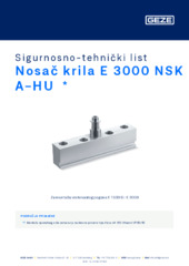 Nosač krila E 3000 NSK A-HU  * Sigurnosno-tehnički list HR