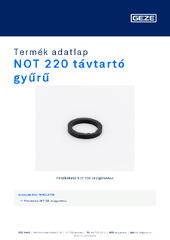 NOT 220 távtartó gyűrű Termék adatlap HU