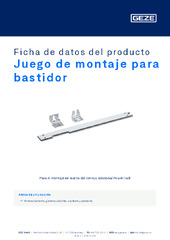 Juego de montaje para bastidor Ficha de datos del producto ES