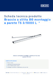 Braccio a slitta BG montaggio a parete TS 3/5000 L Scheda tecnica prodotto IT