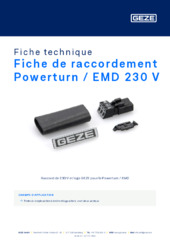 Fiche de raccordement Powerturn / EMD 230 V Fiche technique FR