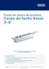Corpo de fecho Boxer 3-6 Ficha de dados de produto PT