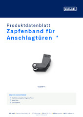Zapfenband für Anschlagtüren  * Produktdatenblatt DE