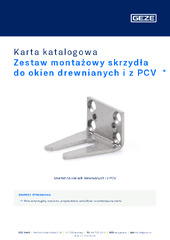 Zestaw montażowy skrzydła do okien drewnianych i z PCV  * Karta katalogowa PL