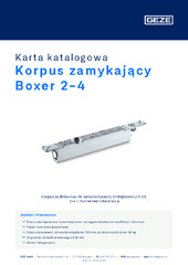 Korpus zamykający Boxer 2-4 Karta katalogowa PL