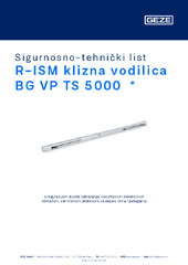 R-ISM klizna vodilica BG VP TS 5000  * Sigurnosno-tehnički list HR