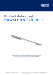 Powerturn F/R-IS  * Product data sheet EN