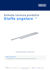 Staffa angolare  * Scheda tecnica prodotto IT