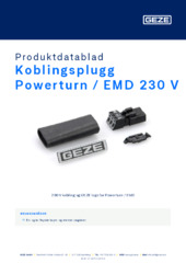 Koblingsplugg Powerturn / EMD 230 V Produktdatablad NB
