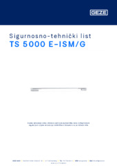 TS 5000 E-ISM/G Sigurnosno-tehnički list HR