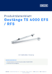 Gestänge TS 4000 EFS / RFS Produktdatenblatt DE