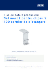 Set mască pentru clipsuri 100 cornier de distanțare Fișa cu datele produsului RO