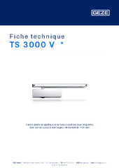 TS 3000 V  * Fiche technique FR