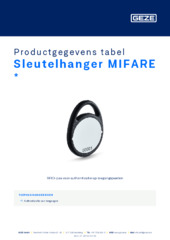 Sleutelhanger MIFARE  * Productgegevens tabel NL