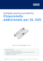 Chiavistello addizionale per OL 320 Scheda tecnica prodotto IT