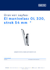 El manivelası OL 320, strok 54 mm  * Ürün veri sayfası TR