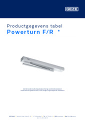 Powerturn F/R  * Productgegevens tabel NL