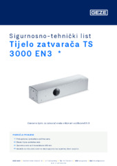 Tijelo zatvarača TS 3000 EN3  * Sigurnosno-tehnički list HR
