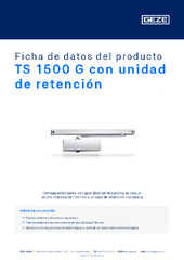 TS 1500 G con unidad de retención Ficha de datos del producto ES